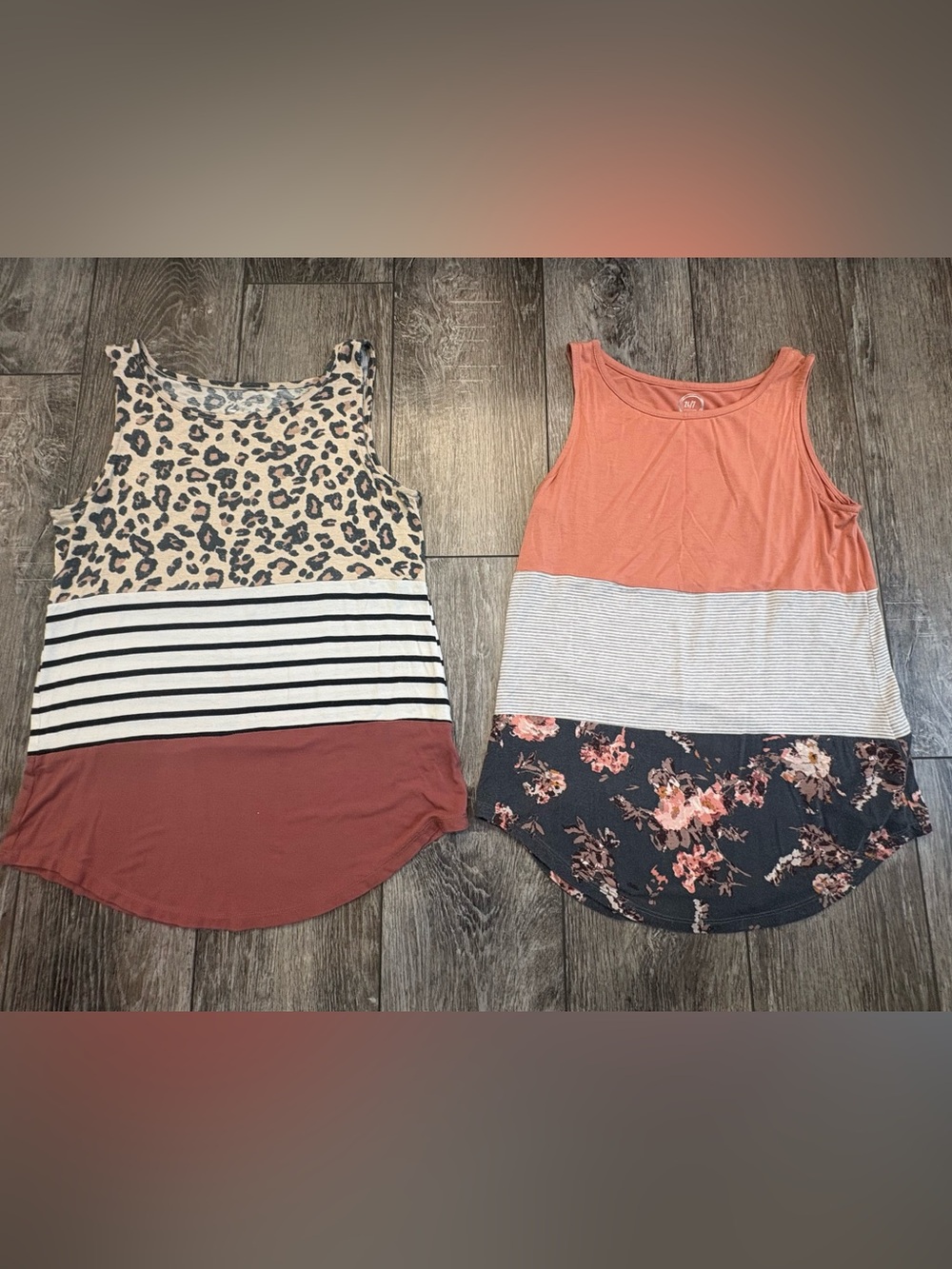 24/7 by Maurices Colorblock Tank Tops- Set of 2- Size XS